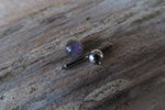 12G THICK Amethyst Natural Stone Barbell Tongue Ring 12G (2.0mm) Piercing
