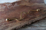 Gold IP Extreme Spikes 14G 100% Surgical Steel 316L Barbell Heartrate 14G (1.6mm) Piercing 38mm