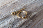 Custom Lengths Gold Knocker Tongue Ring 14g (1.6mm) Piercing
