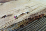 Clear Crystal Spike Vertical Lip 16G 100% Surgical Steel Curve Eyebrow Rook Barbell Ring Lip Piercing