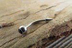 Clear Crystal Spike Vertical Lip 16G 100% Surgical Steel Curve Eyebrow Rook Barbell Ring Lip Piercing