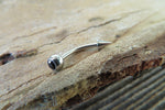 Clear Crystal Spike Vertical Lip 16G 100% Surgical Steel Curve Eyebrow Rook Barbell Ring Lip Piercing