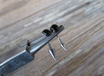 Spike Vertical Lip Natural Amethyst Stone 16G 100% Surgical Steel Curve Eyebrow Rook Barbell Ring Lip Piercing