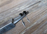 Spike Vertical Lip Natural Amethyst Stone 16G 100% Surgical Steel Curve Eyebrow Rook Barbell Ring Lip Piercing