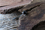 Spike Vertical Lip Natural Amethyst Stone 16G 100% Surgical Steel Curve Eyebrow Rook Barbell Ring Lip Piercing