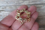 Gold Ion Plated Sun Burst 14G Nipple Shields Pair