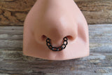 Hematite Ion Plated Chain Septum or Daith 16G Piercing