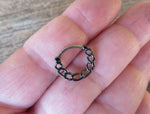 Hematite Ion Plated Chain Septum or Daith 16G Piercing