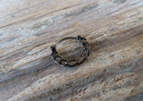 Hematite Ion Plated Chain Septum or Daith 16G Piercing