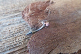 Spike Vertical Lip Natural Amethyst Stone 16G 100% Surgical Steel Curve Eyebrow Rook Barbell Ring Lip Piercing