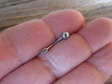 Long Spike Vertical Lip 16G 100% Surgical Steel Curve Eyebrow Rook Barbell Ring Lip Piercing