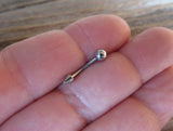 Spike Vertical Lip 16G 100% Surgical Steel Curve Eyebrow Rook Barbell Ring Lip Piercing
