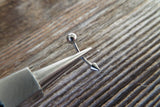 Long Spike Vertical Lip 16G 100% Surgical Steel Curve Eyebrow Rook Barbell Ring Lip Piercing