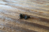Black IP Spike Vertical Lip 16G 100% Surgical Steel Curve Eyebrow Rook Barbell Ring Lip Piercing