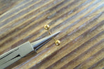 Vertical Lip Aurora Borealis Matte Gold IP Surgical Steel Curve Eyebrow Rook Barbell Ring 16g (1.2mm) Lip Piercing