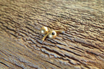 Vertical Lip Matte Gold IP Surgical Steel Curve Eyebrow Rook Barbell Ring 16g (1.2mm) Lip Piercing