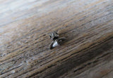 Spike Vertical Lip Natural Amethyst Stone 16G 100% Surgical Steel Curve Eyebrow Rook Barbell Ring Lip Piercing