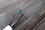 Spike Vertical Lip Natural Turquoise Howlite Stone 16G 100% Surgical Steel Curve Eyebrow Rook Barbell Ring Lip Piercing