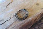 Hematite Ion Plated Chain Septum or Daith 16G Piercing