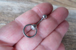 Floating Reverse Gold IP Knocker Belly Ring 14g (1.6mm) Piercing VCH Piercing