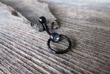 Black IP Knocker Belly Ring 14g (1.6mm) Piercing
