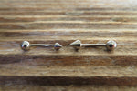 Long Spike Vertical Lip 16G 100% Surgical Steel Curve Eyebrow Rook Barbell Ring Lip Piercing