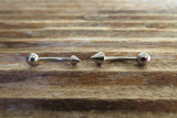 Long Spike Vertical Lip 16G 100% Surgical Steel Curve Eyebrow Rook Barbell Ring Lip Piercing