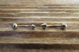 Gold IP Spike Vertical Lip 16G 100% Surgical Steel Curve Eyebrow Rook Barbell Ring Lip Piercing