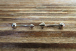 Spike Vertical Lip 16G 100% Surgical Steel Curve Eyebrow Rook Barbell Ring Lip Piercing