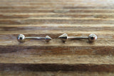 Spike Vertical Lip 16G 100% Surgical Steel Curve Eyebrow Rook Barbell Ring Lip Piercing