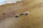Spike Vertical Lip 16G 100% Surgical Steel Curve Eyebrow Rook Barbell Ring Lip Piercing