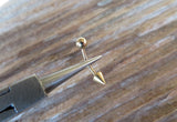 Black IP Spike Vertical Lip 16G 100% Surgical Steel Curve Eyebrow Rook Barbell Ring Lip Piercing