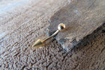 Black IP Spike Vertical Lip 16G 100% Surgical Steel Curve Eyebrow Rook Barbell Ring Lip Piercing