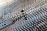 Black IP Spike Vertical Lip 16G 100% Surgical Steel Curve Eyebrow Rook Barbell Ring Lip Piercing