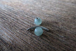 Minimalist Petite Green Aventurine Natural 5mm Stone Belly Ring Curve 14G (1.6mm) Surgical Steel VCH Piercing