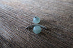 Minimalist Gold IP Petite Green Aventurine Natural 5mm Stone Belly Ring Curve 14G (1.6mm) Piercing