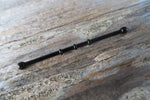Black IP Bamboo Surgical Steel 316L Barbell Industrial Small Balls 14G (1.6mm) Piercing 38mm