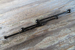 Black IP Bamboo Surgical Steel 316L Barbell Industrial Small Balls 14G (1.6mm) Piercing 38mm