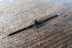 Black IP Bamboo Surgical Steel 316L Barbell Industrial Small Balls 14G (1.6mm) Piercing 38mm
