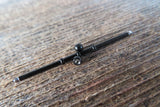 Black IP Bamboo Surgical Steel 316L Barbell Industrial Small Balls 14G (1.6mm) Piercing 38mm