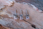 Set of Three Aurora Borealis Crystal 100% Surgical Steel 20g (.81mm) Stud Post Earlobe Cartilage Earring Piercing 3mm 4mm 5mm