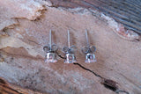 Set of Three Aurora Borealis Crystal 100% Surgical Steel 20g (.81mm) Stud Post Earlobe Cartilage Earring Piercing 3mm 4mm 5mm
