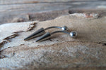 16G or 14G Extreme Spike Vertical Lip 100% Surgical Steel Curve Eyebrow Rook Barbell Ring Lip Piercing