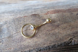 Black IP Knocker Belly Ring 14g (1.6mm) Piercing