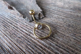 Black IP Knocker Belly Ring 14g (1.6mm) Piercing
