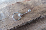 Black IP Knocker Belly Ring 14g (1.6mm) Piercing