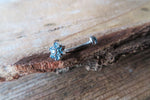 Floating Blue Minimalist Petite Floating Custom Lengths Crystal Flower Gems Belly Ring 14g VCH Internally Threaded Piercing