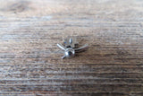 Blue Opal Floating Minimalist Petite Custom Lengths Flower Belly Ring 14g VCH Internally Threaded Piercing
