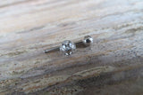 Bling Clear Crystal 100% Surgical Steel 316L Barbell Tongue Ring 14G (1.6mm) Piercing