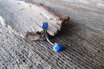16G 14G White Fire Opal Pronged Belly Ring VCH Ring Vertical Lip Rook 100% Surgical Steel 14g (1.6mm) Piercing Custom Lengths